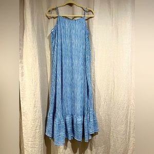 Mud Pie Adora Maxi Blue Dress Stripe